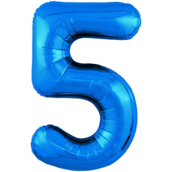 Фольгированная цифра, цвет Синий 102 см