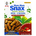 Hot Kid, Mum-Mum Snax, печеные гороховые снеки, для детей от 2 лет, яблоко и корица, 5 пакетиков по 10 г