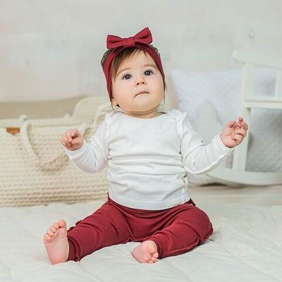 Long-sleeved T-shirt 0-3 months - Heavy Cream