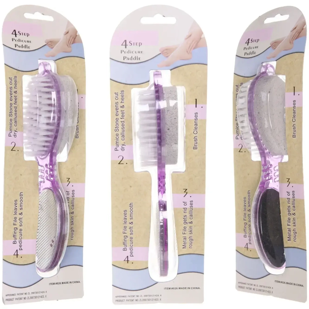 Пемза для ног «Pedicure - Hit», 4 в1, четырехсторонняя, цвет в ассортименте, 17см✦