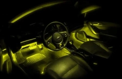 Светодиодная LED лента для автомобиля и дома IP65 12V 30см белая водонепроницаемая на самоклеющейся основе