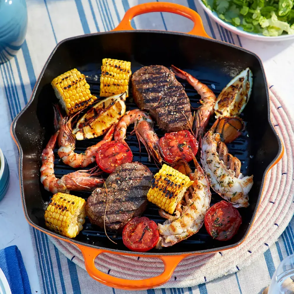 Чугунная сковорода-гриль Le Creuset, 30 см, Красная - 8