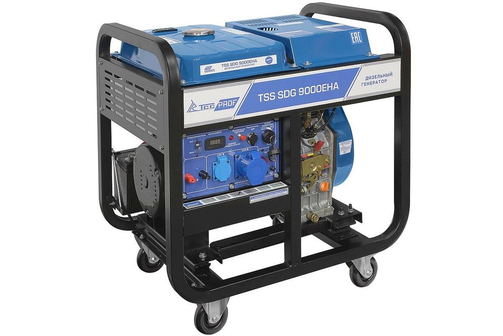 Дизель генератор TSS SDG 9000EHA - [8 кВт / 34,8 А] эл. старт, однофазный