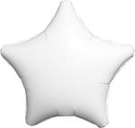 Шар (18"/46 см) Звезда, Белый блеск 1 шт.