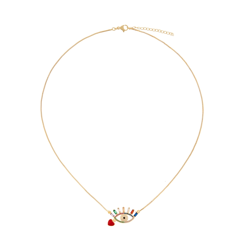 Колье Глаза со Слезой-Сердцем – Красное