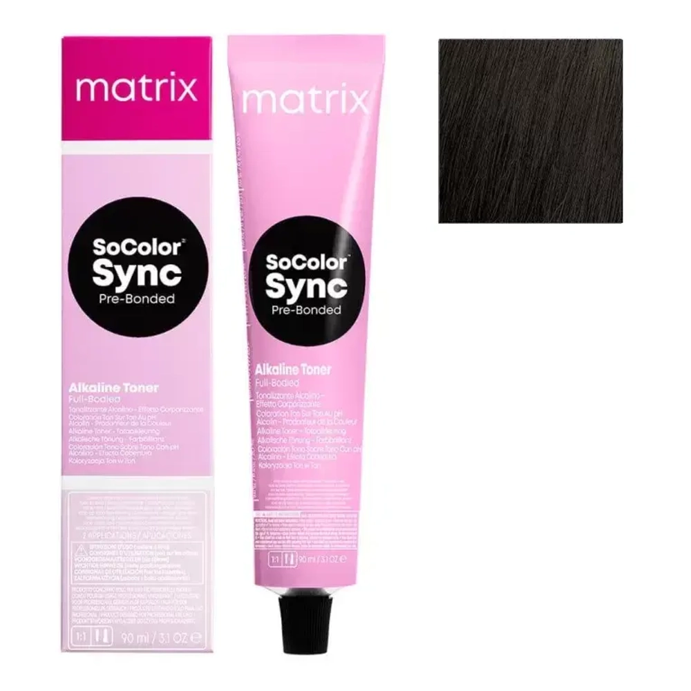 Matrix Super Sync Безаммиачный краситель для волос, 4A Шатен пепельный, 90 мл