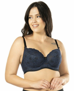 Красивый бюстгальтер Debora с чашками на тонком поролоне (Размер: 80C) (Цвет: темно-синий)