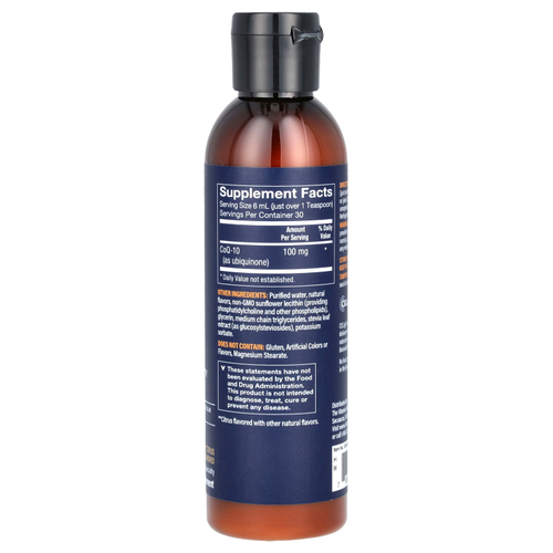 Vthrive, Жидкий липосомальный коэнзим Q-10, цитрус, 100 мг, 180 мл (6 жидк. унц.)