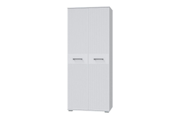 ШАРЛИЗ-спальня Шкаф 2дв. для платья и белья (б/зеркала) (ш902*г578*в2213мм), Белый снег