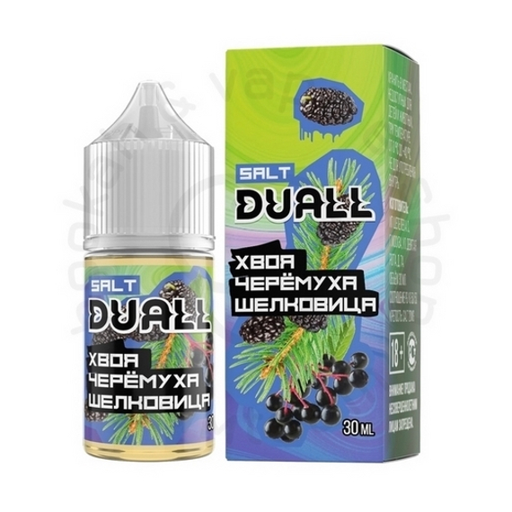 Безникотиновая жидкость для ЭСДН DUALL ZERO с ароматом хвои, черёмухи и шелковицы, 28мл, 0мг/см3 (M)