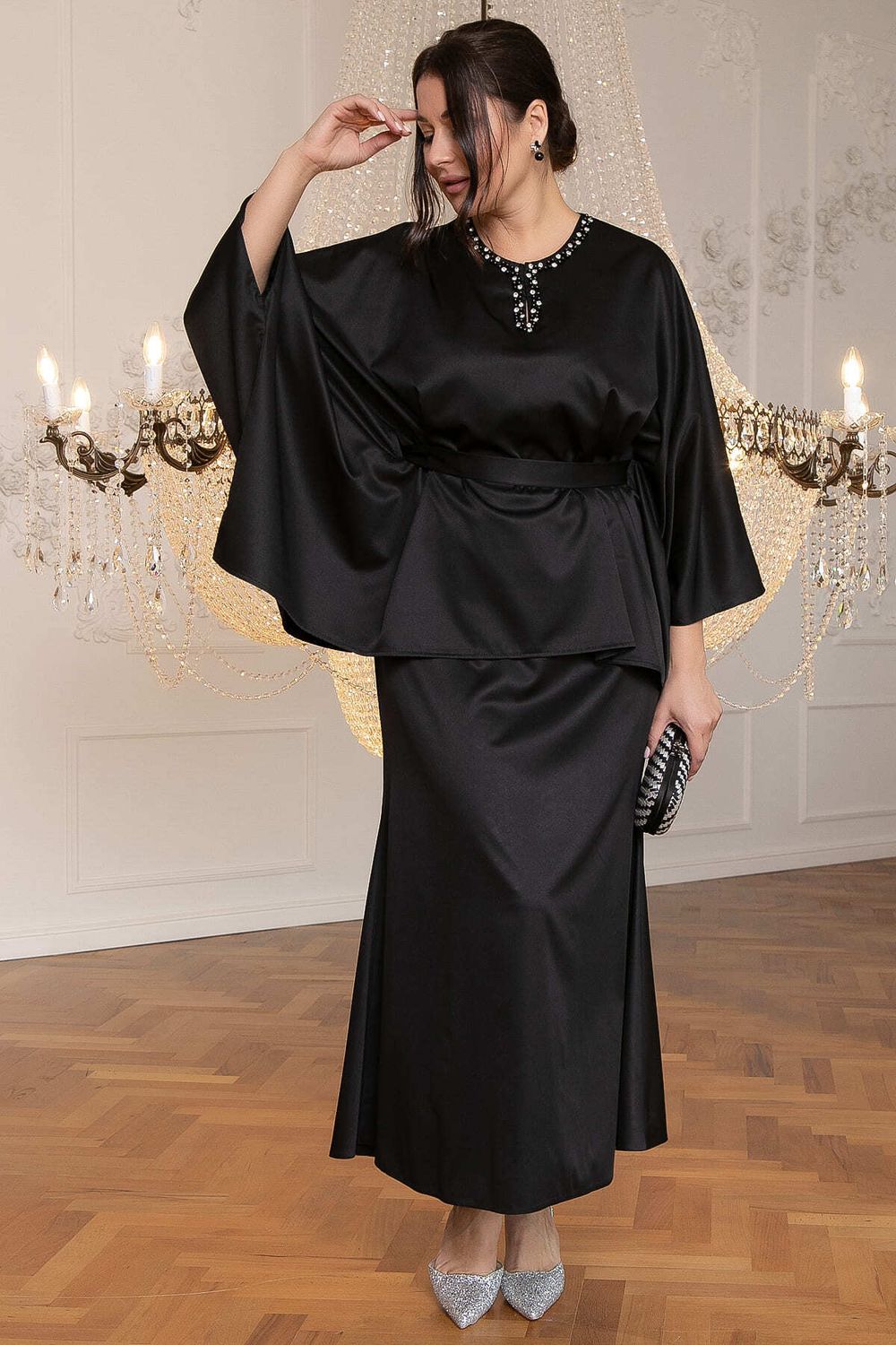 Костюм с юбкой Альсия (черный) К14393-5М LT Collection