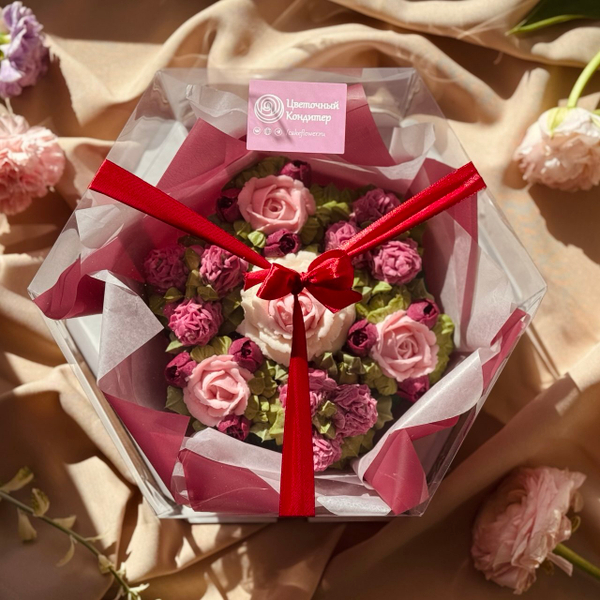 Букет капкейков «Цветочная структура»