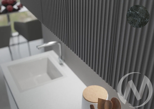 Кухня Оливия NEW 2;0м (белый/белый снег софт; графит софт NEW/кастилло темный)