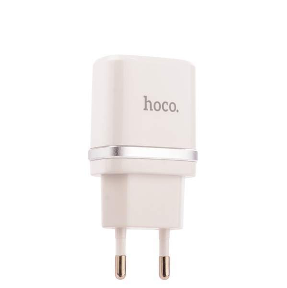 Адаптер питания Hoco C12 Smart dual USB charger Apple&amp;Android (2USB: 5V max 2.4A) Белый