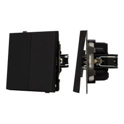 Механизм выключателя управления шторами SWT-TENDO-MKR2-SFPL-BK (230V, 10A) (Arlight, Матовый черный) 054559