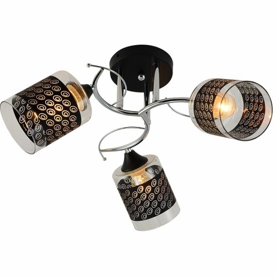 Люстра потолочная Reluce E27 01316-0.3-03 BK+CR