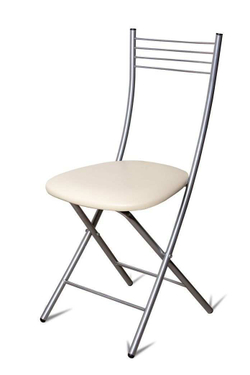 Стул Хлоя Складной Серебро/ Борнео крем