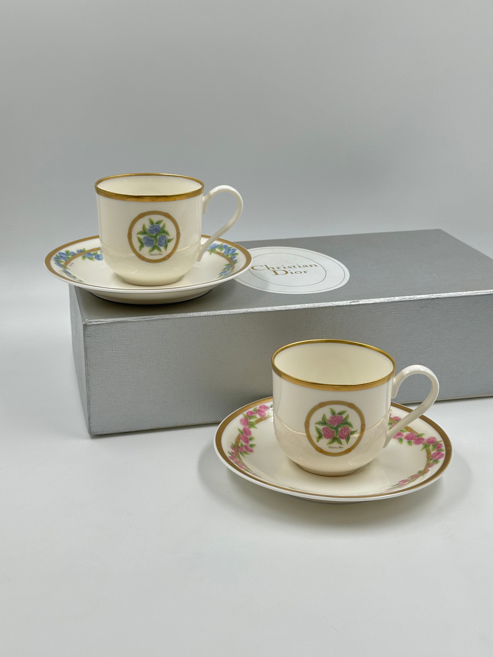 Набор из 2х кофейных пар Christian Dior, Hortensia