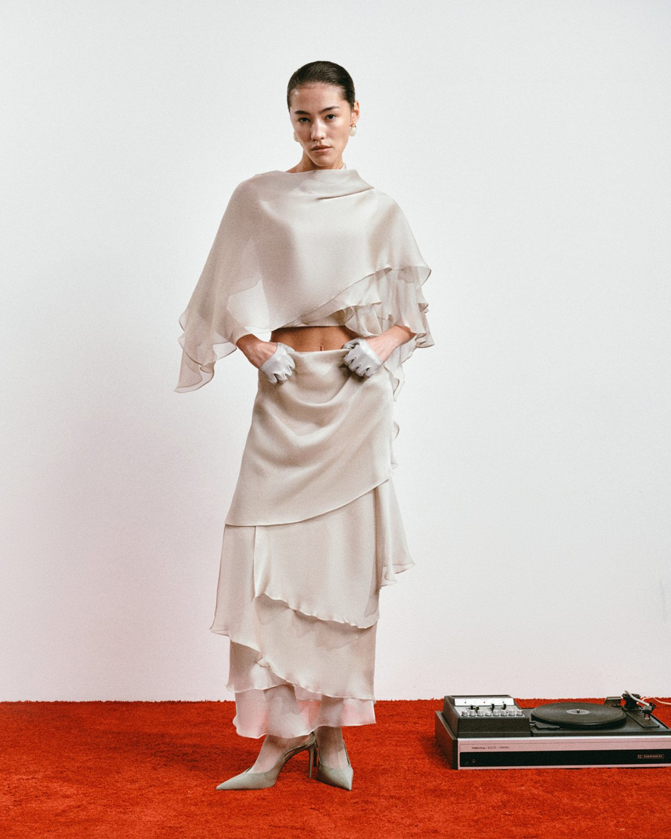 ЮБКА ИЗ ШИФОНА МАКСИ