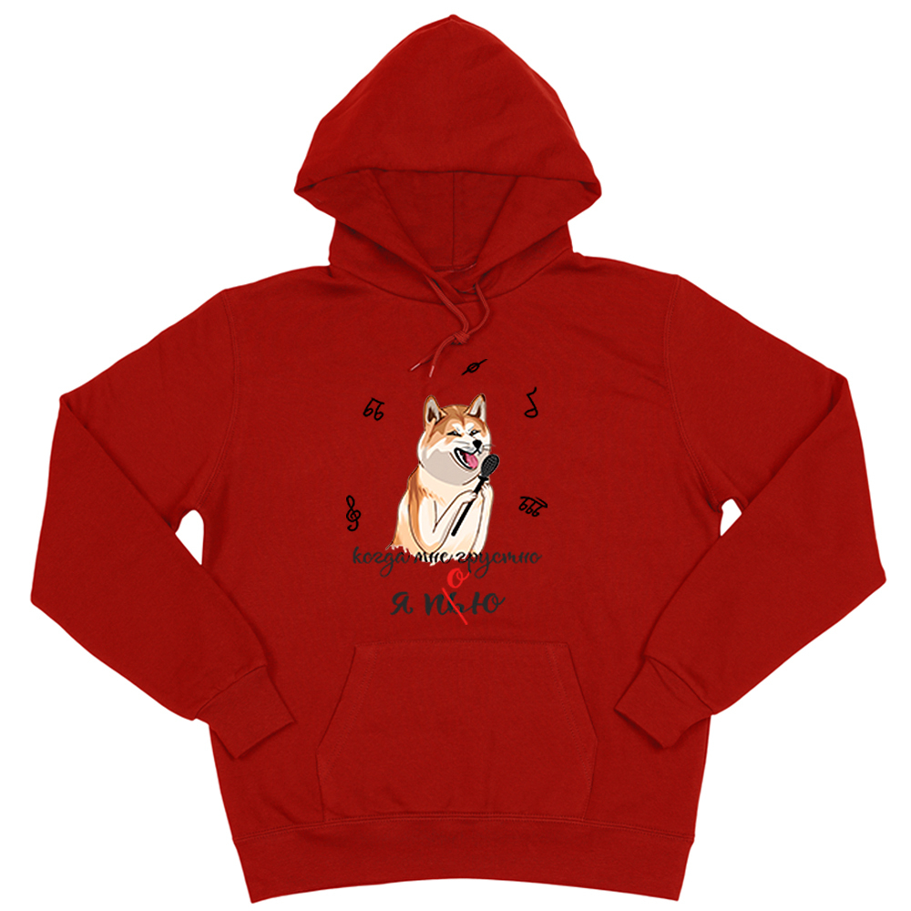 Толстовка "Акита поёт"