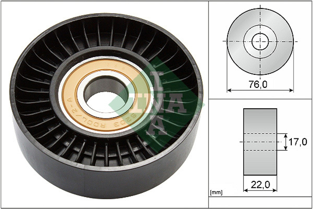 INA - 531067730-INA - Tensioner Pulley, V-ribbed belt