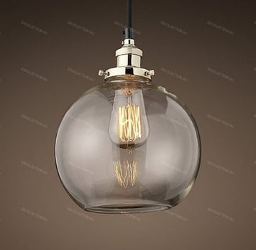 replica  20TH C. FACTORY FILAMENT CLEAR GLASS CAF? Restoration Hardware