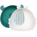 Дуршлаг пластиковый с поддоном «Крабик» 26*24*9см, микс цветов