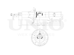 Амортизатор газовый передней подвески левый UNIO SAB-10379