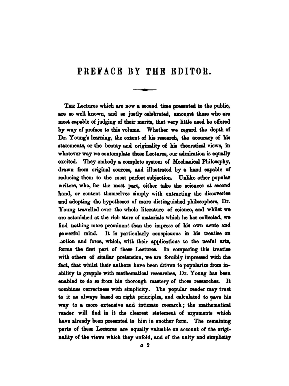 A course of lectures on natural philosophy and the mechanical arts | Young Thomas