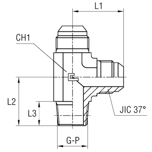 Штуцер FLC JIC 7/8" BSPT1/2"