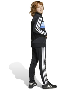 Детский теннисный костюм Adidas Kids 3-Stripes Tiberio - black/glow blue