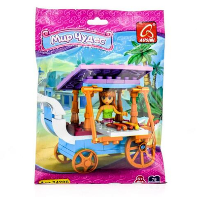 Конструктор блочный Аусини Город Мир чудес 79 дет. пакет 24206