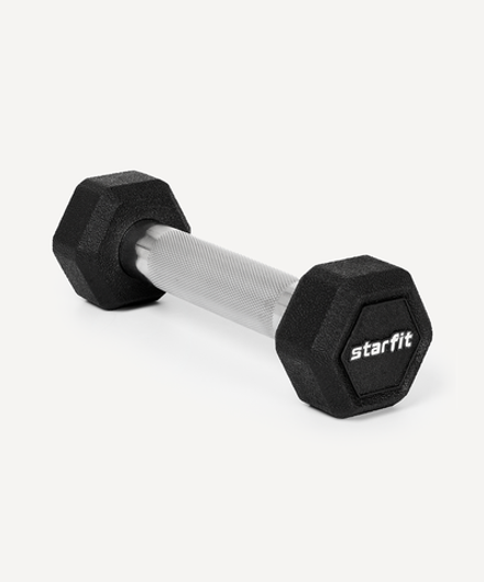 Гантель гексагональная STARFIT DB-301PRO 1 кг, обрезиненная, черный