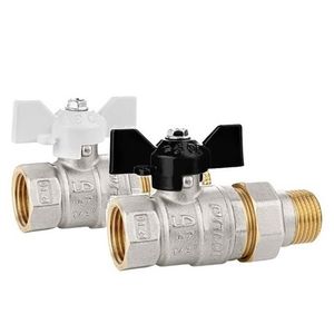 Шаровые краны LD Pride LD 47.306 с разъёмным соединением, ручка-бабочка