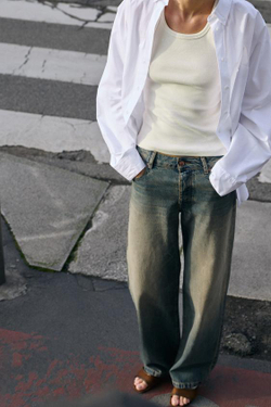 ZARA ДЖИНСЫ Z1975 STRAIGHT СВОБОДНОГО КРОЯ СО СРЕДНЕЙ ПОСАДКОЙ, ИНДИГО