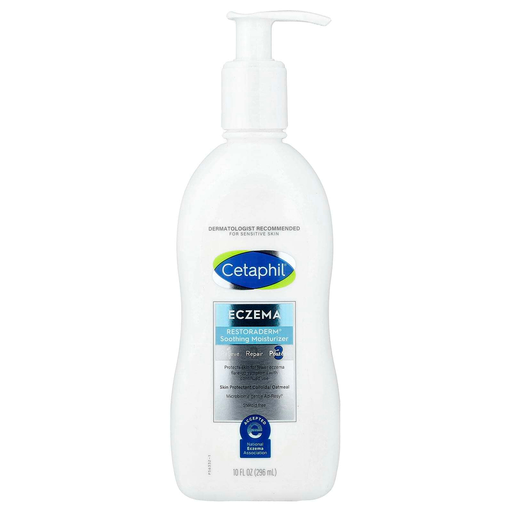 Cetaphil, Eczema, успокаивающий увлажняющий крем Restoraderm®, для чувствительной кожи, без отдушки, 296 мл (10 жидк. унций)