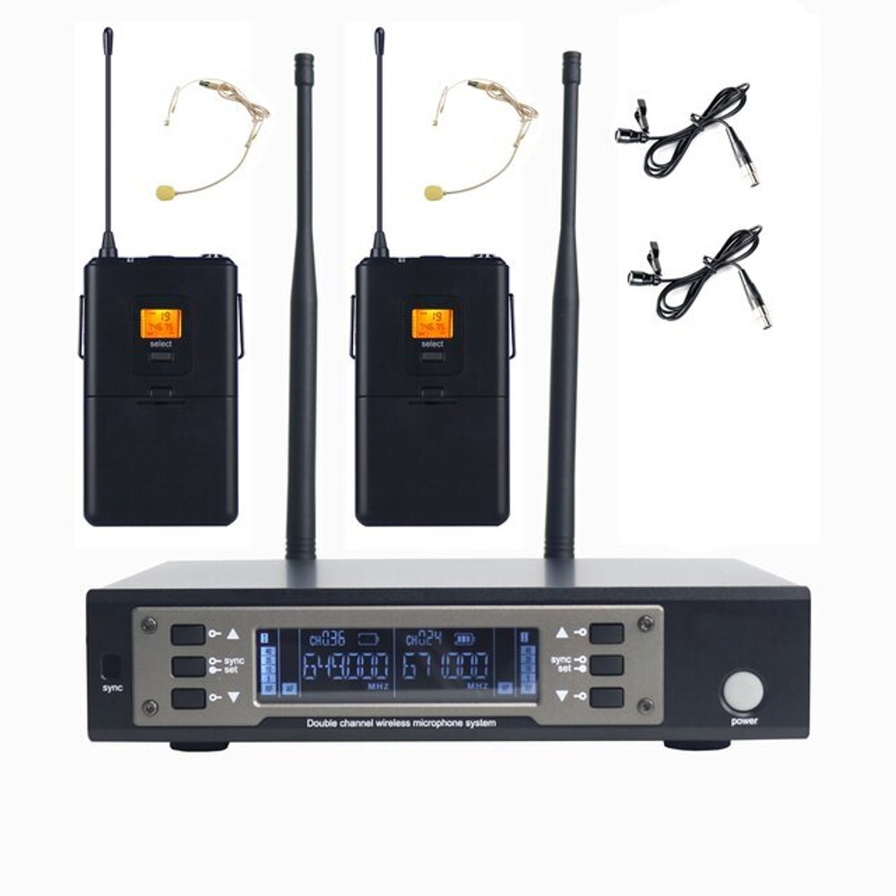 SENNHEISER EW135G4 сдвоенная двухканальная микрофонная радиосистема, два передатчика (гарнитура, петличка) на одну базу.