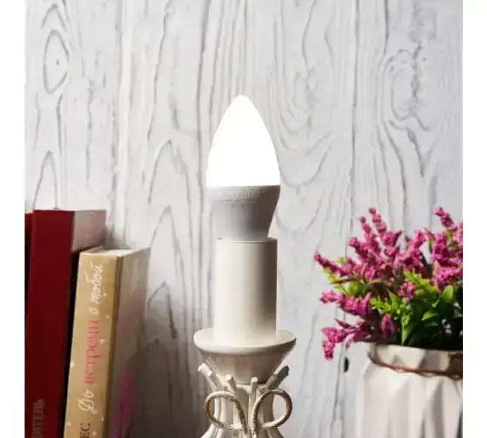 Лампа светодиодная Rexant, 9,5Вт, свеча, E14, 220В, 903Лм, 4000К (10)