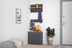 Вешалка настенная Октава 15.14.01, Серый графит, Дуб золотой