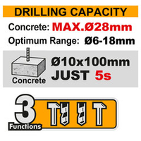Аккумуляторный перфоратор BL 20В, 4,5Дж 2хАКБ 5Ач и ЗУ 4А INGCO CRHLI202862 INDUSTRIAL
