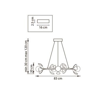 Люстра подвесная 9*G9 799097 белый/черный Ceramo BW Lightstar
