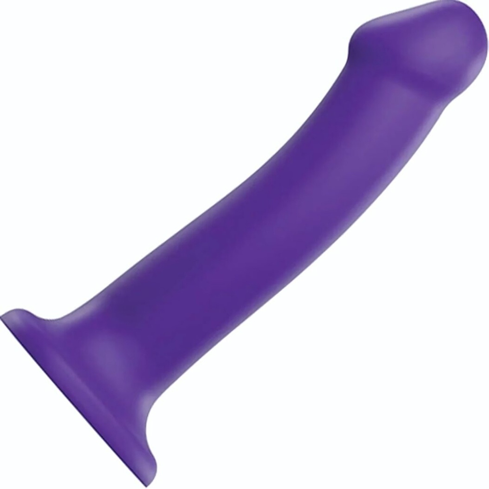 Фиолетовый фаллоимитатор-насадка Strap-On-Me Dildo Dual Density size L - 19 см. (Цвет: фиолетовый)