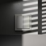 Перекрестный переключатель встраиваемый VOLTUM S70 двухклавишный 10А, (шелк)