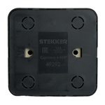 Выключатель открытой установки 1-клавишный с индикатором, STEKKER, 250В, 10А, IP20, серия София, черный, MSW10-11-20-02 49292