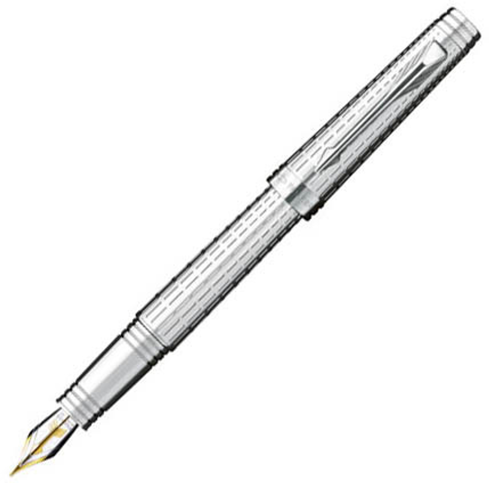 Перьевая ручка Parker Premier, цвет - серебро, перо - позолота 18К