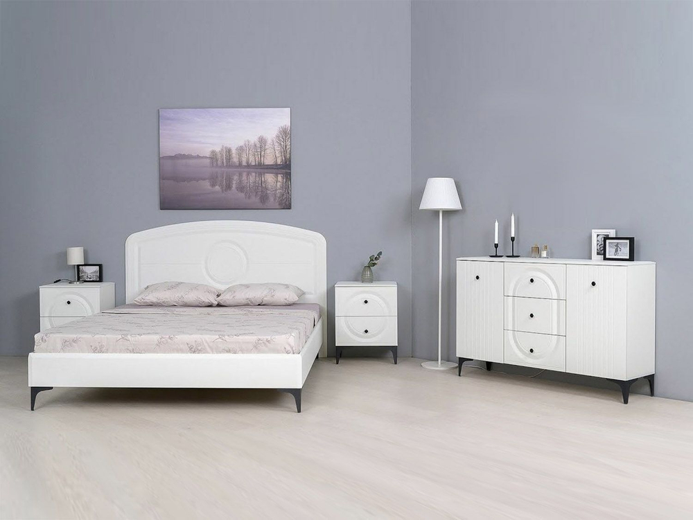 Валенсия Спальня комплектация Белый