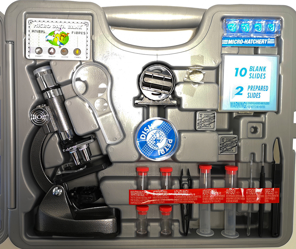 Микроскоп игрушечный EDU-TOYS 100–1200x, в кейсе (MS911)