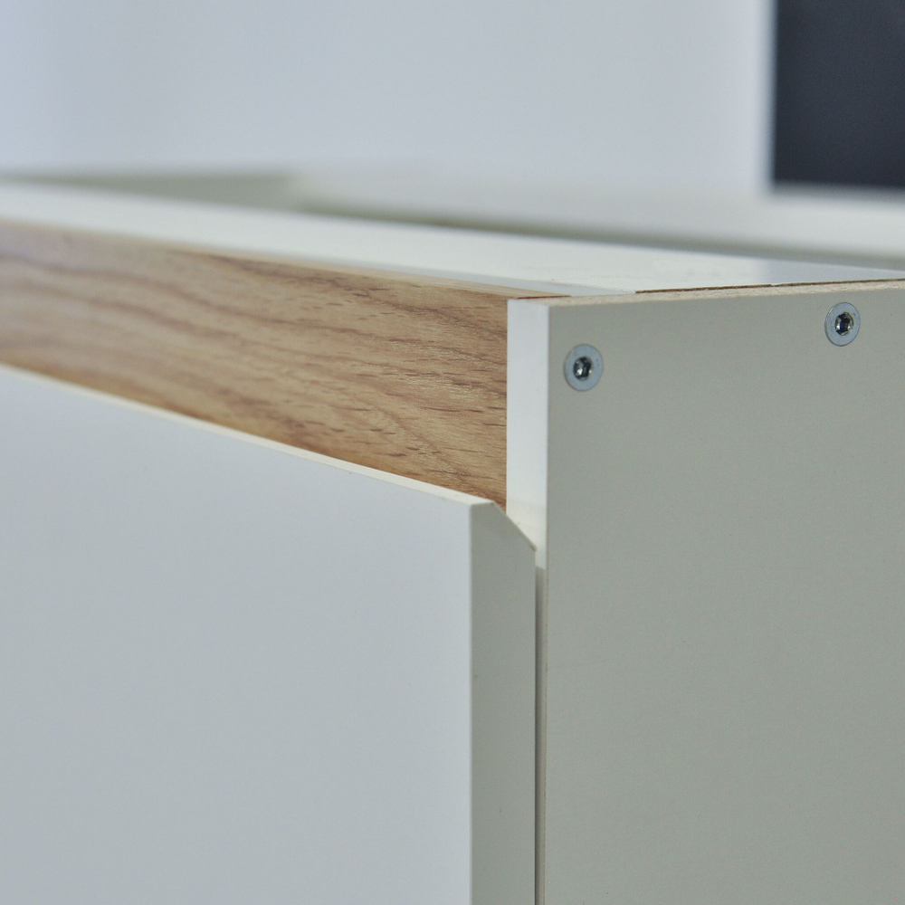 Кухонный модуль напольный 2 двери 80х60х83, белый/дуб