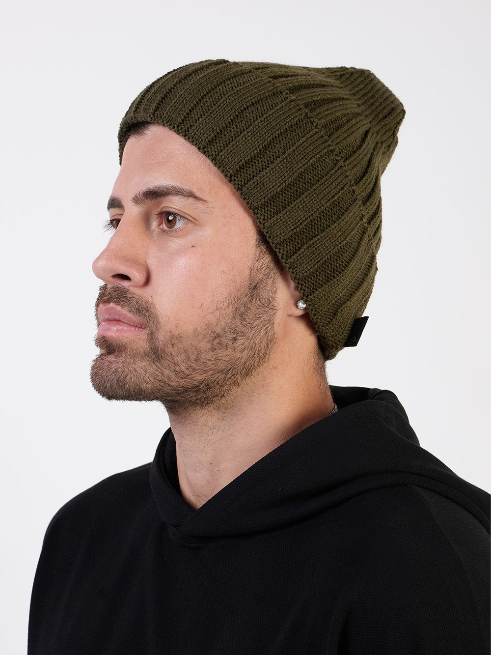 Мужская зимняя шапка с отворотом Prival Classic-1, хаки