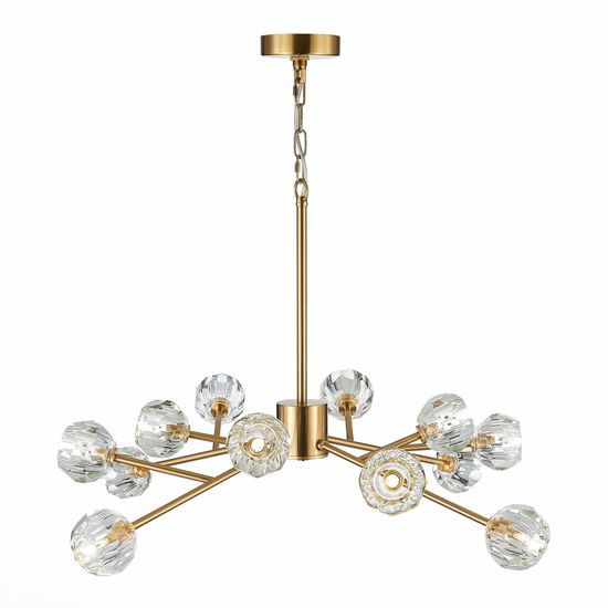 SL1166.303.12 Светильник подвесной ST-Luce Латунь/Прозрачный G9 LED 12*5W ROMANO